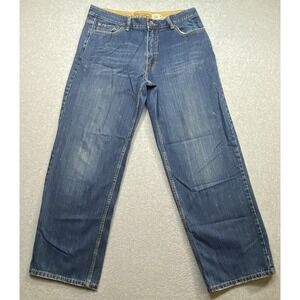 Y2K Plugg Baggy Jeans Men's 36x32 Denim Skater Loose Wide Distressed